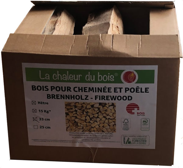 Bois de feu en carton